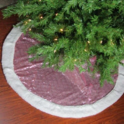 Northlight 47" Pink And White Round Christmas Tree Skirt With High Pile Fleece Border 5 Northlight 47" Pink And White Round Christmas Tree Skirt With High Pile Fleece Border -Christmas Decoration Store northlight hm14697 3 80264.1665610426