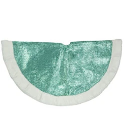 Northlight 47" Mint Green Sequins Christmas Tree Skirt With White High Pile Fleece Fur Trim -Christmas Decoration Store northlight hm14698 0220copy 58045.1689863894