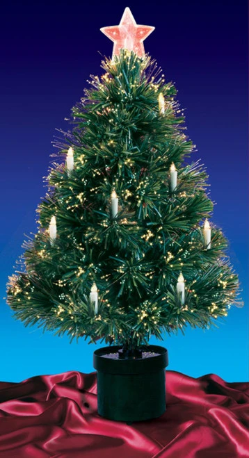 Northlight 4' Pre-Lit Fiber Optic Artificial Christmas Tree With Candles - Multi Lights 3 Northlight 4' Pre-Lit Fiber Optic Artificial Christmas Tree With Candles - Multi Lights - Image 3