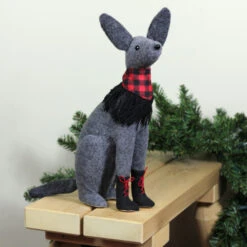 Northlight 14.5” Gray And Red Sitting Dog With Plaid Collar Christmas Decoration 5 Northlight 14.5” Gray And Red Sitting Dog With Plaid Collar Christmas Decoration -Christmas Decoration Store northlight ja15790 styled 74974.1588405862