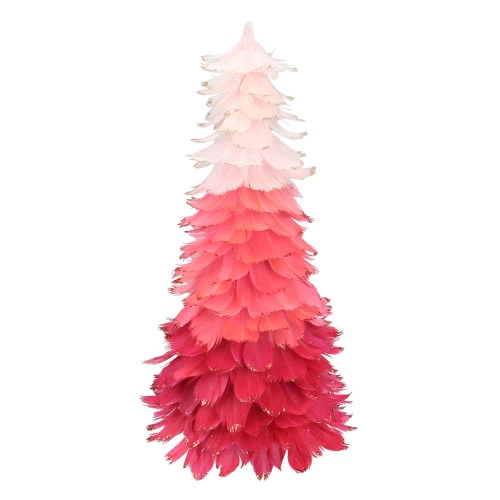 Northlight 15" Pink Ombre Feather Cone Christmas Tree - Unlit 1 Northlight 15" Pink Ombre Feather Cone Christmas Tree - Unlit