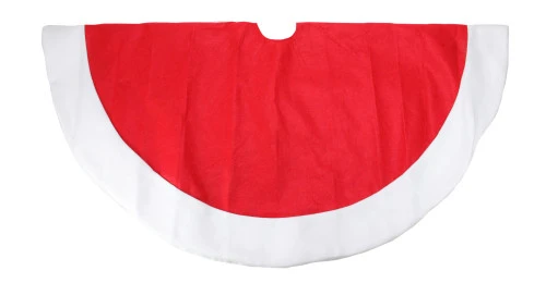 Northlight 48" Red And White Traditional Christmas Tree Skirt With Border 3 Northlight 48" Red And White Traditional Christmas Tree Skirt With Border - Image 3