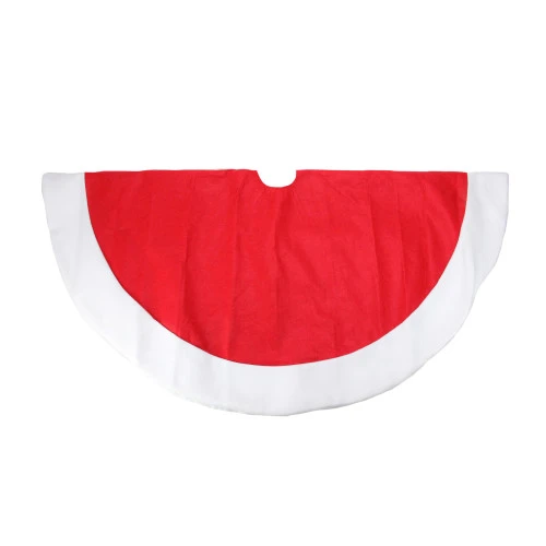 Northlight 48" Red And White Traditional Christmas Tree Skirt With Border 1 Northlight 48" Red And White Traditional Christmas Tree Skirt With Border