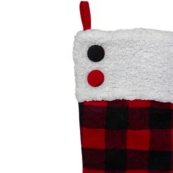 Northlight 23" Black And Red Rustic Buffalo Plaid Christmas Stocking -Christmas Decoration Store northlight l27900 2 58288.1588354067