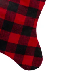Northlight 23" Black And Red Rustic Buffalo Plaid Christmas Stocking -Christmas Decoration Store northlight l27900 3 62320.1588354066
