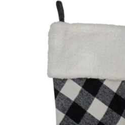 Northlight 23" Black And White Rustic Checkered Christmas Stocking 5 Northlight 23" Black And White Rustic Checkered Christmas Stocking -Christmas Decoration Store northlight l27902 2 36822.1588344821