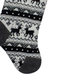 Northlight 21" Black, Gray And White Rustic Lodge Knit Christmas Stocking With High Pile Fleece Cuff -Christmas Decoration Store northlight l27906 3 04975.1588355123