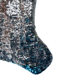 Northlight 22.75" Sky Blue And Silver Reversible Sequined Christmas Stocking With Faux Fur Cuff 8 Northlight 22.75" Sky Blue And Silver Reversible Sequined Christmas Stocking With Faux Fur Cuff -Christmas Decoration Store northlight l27914 04 89017.1588344223