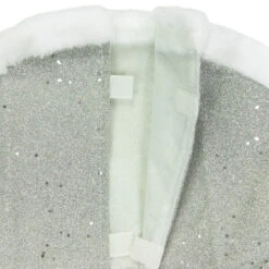 Northlight 20" Silver Glittered Mini Christmas Tree Skirt With White Fur Trim 9 Northlight 20" Silver Glittered Mini Christmas Tree Skirt With White Fur Trim -Christmas Decoration Store northlight l27918 03 53443.1691160923