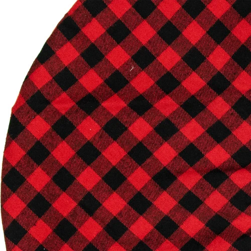 Northlight 20" Red And Black Buffalo Plaid Mini Christmas Tree Skirt 4 Northlight 20" Red And Black Buffalo Plaid Mini Christmas Tree Skirt - Image 4