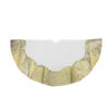 Northlight 48" White And Gold Two Toned Flourish Christmas Tree Skirt