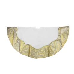 Northlight 48" White And Gold Two Toned Flourish Christmas Tree Skirt