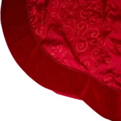 Northlight 48" Red Glittered Swirl Trimmed Christmas Tree Skirt -Christmas Decoration Store northlight l34499 4 75775.1665433296