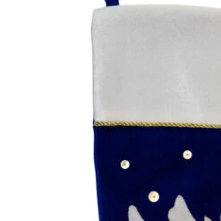 Northlight 20.5" Royal Blue And White Velvet Dove With Olive Branch Christmas Stocking -Christmas Decoration Store northlight l35659 1 42660.1588358729