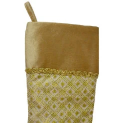 Northlight 20.5" Gold And Brown Glitter Star Print Christmas Stocking -Christmas Decoration Store northlight l85467 1 74979.1588357551