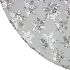 Northlight 20" White And Silver Sequin Snowflake Mini Christmas Tree Skirt 5 Northlight 20" White And Silver Sequin Snowflake Mini Christmas Tree Skirt -Christmas Decoration Store northlight l85598 3 24520.1665346761