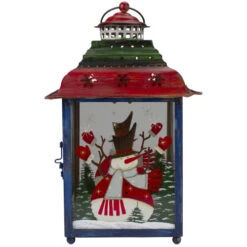 Northlight Red, Green And Blue Snowman Christmas Candle Lantern 15" -Christmas Decoration Store northlight lk27671 3 08516.1665611930