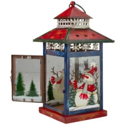 Northlight Red, White And Black Snowman “Let It Snow” Christmas Lantern 12.75” -Christmas Decoration Store northlight lk27672 2 89182.1663947185