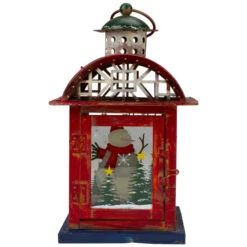 Northlight Red, White And Gray Snowman "WELCOME" Christmas Lantern 9.75" -Christmas Decoration Store northlight lk27673 1 19443.1588362466