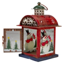 Northlight Red, White And Gray Snowman "WELCOME" Christmas Lantern 9.75" -Christmas Decoration Store northlight lk27673 2 87974.1588362465