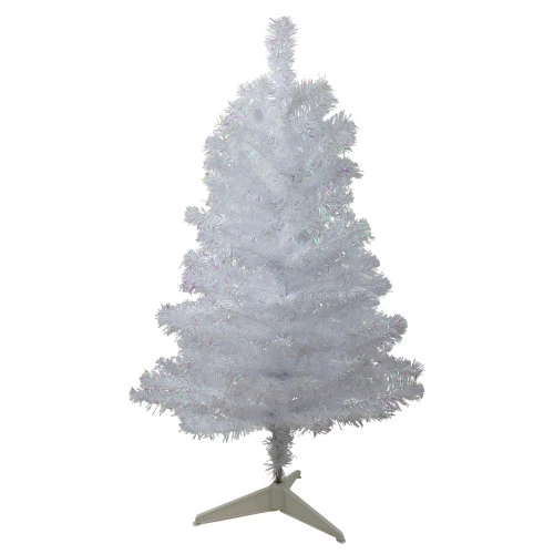 Northlight 3' White Iridescent Pine Artificial Christmas Tree - Unlit 1 Northlight 3' White Iridescent Pine Artificial Christmas Tree - Unlit