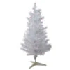 Northlight 3' Pre-Lit White Medium Iridescent Pine Artificial Christmas Tree - Purple Lights