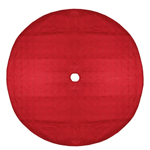 Northlight 48" Red Quilted Christmas Hexagon Tree Skirt With Velvety Trim 1 Northlight 48" Red Quilted Christmas Hexagon Tree Skirt With Velvety Trim
