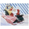 Northlight LED Back Lit Santa Claus And Sleigh Pepsi Christmas Wall Art 15.75" X 19.75"