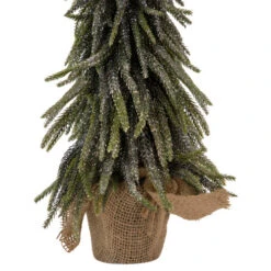 Northlight 20" Downswpt Glittered Pine Tree In Burlap Base - Unlit 7 Northlight 20" Downswpt Glittered Pine Tree In Burlap Base - Unlit -Christmas Decoration Store northlight nl00990 3 48801.1664293521