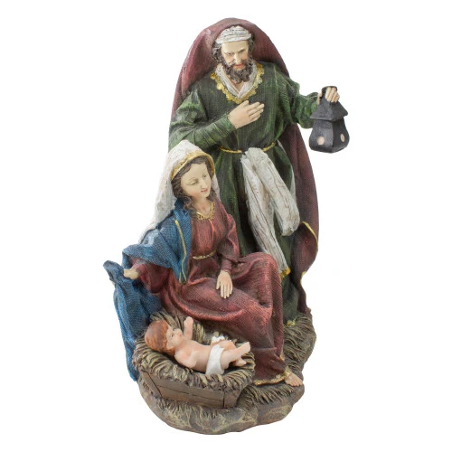 Northlight 14" Green And Brown Silent Night Holy Family Nativity Christmas Figurine 2 Northlight 14" Green And Brown Silent Night Holy Family Nativity Christmas Figurine - Image 2