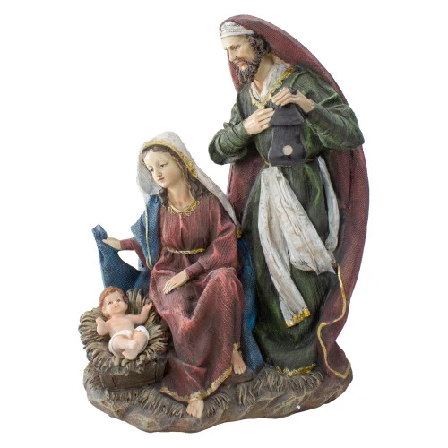 Northlight 14" Green And Brown Silent Night Holy Family Nativity Christmas Figurine 1 Northlight 14" Green And Brown Silent Night Holy Family Nativity Christmas Figurine