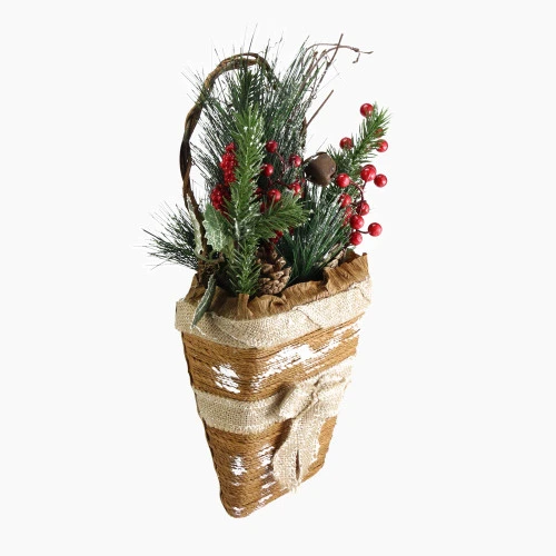 Northlight 13.5" Brown And Green Frosted Pine Cones Artificial Christmas Basket 3 Northlight 13.5" Brown And Green Frosted Pine Cones Artificial Christmas Basket - Image 3