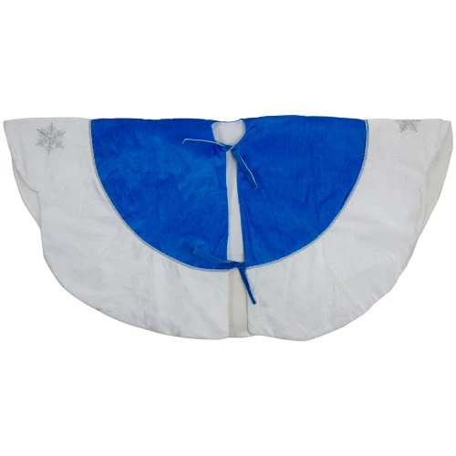Northlight 21.5" Blue And White Ford Scalloped Mini Christmas Tree Skirt 3 Northlight 21.5" Blue And White Ford Scalloped Mini Christmas Tree Skirt - Image 3