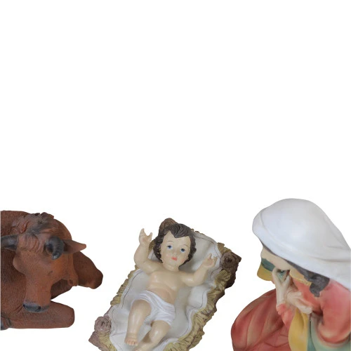 Northlight 11-Piece Green And White Religious Christmas Nativity Figurines Set - 19.5” 2 Northlight 11-Piece Green And White Religious Christmas Nativity Figurines Set - 19.5” - Image 2