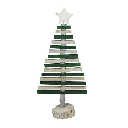 Northlight 20.25" Green And Natural Spiraled Christmas Tree Tabletop Decor 1 Northlight 20.25" Green And Natural Spiraled Christmas Tree Tabletop Decor