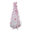 Northlight 6' Pre-Lit White And Pink Pre-Decorated Pop-Up Artificial Christmas Tree