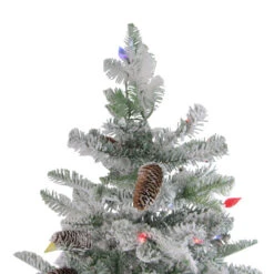 Northlight 7.5' Pre-Lit Meidum Profile Flocked Dunton Spruce Artificial Christmas Tree - Multi-Color Lights -Christmas Decoration Store northlight sp15001 3 94436.1588371229