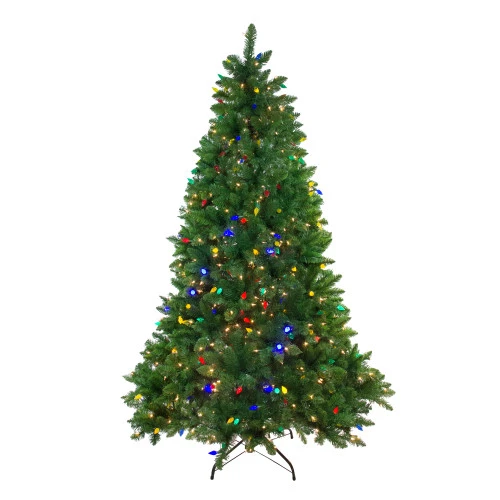 Northlight 6.5' Pre-Lit Medium Huron Pine Artificial Christmas Tree - Multicolor Lights 1 Northlight 6.5' Pre-Lit Medium Huron Pine Artificial Christmas Tree - Multicolor Lights