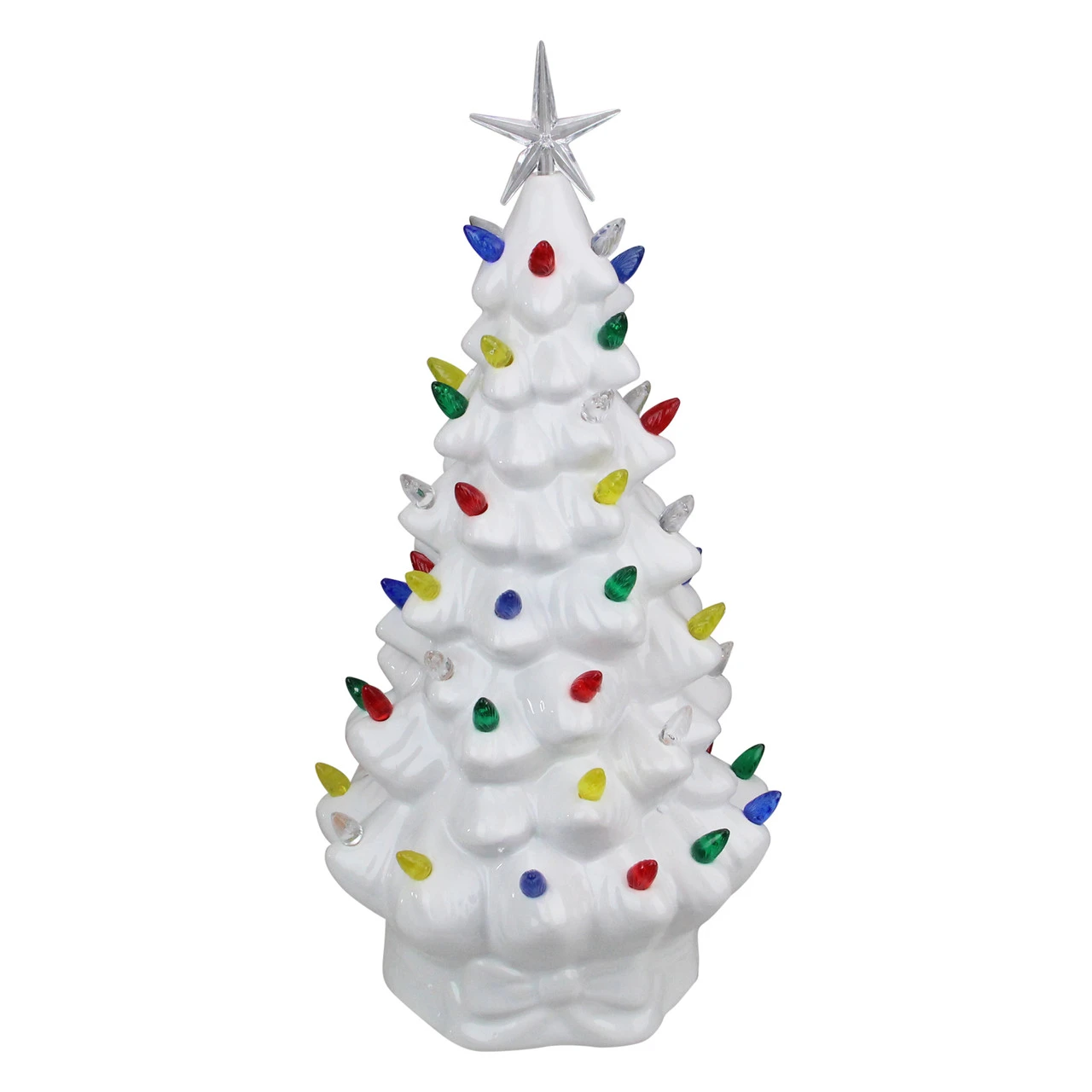 Northlight 14.5" LED Lighted Retro Table Top Christmas Tree With Star Topper 1 Northlight 14.5" LED Lighted Retro Table Top Christmas Tree With Star Topper