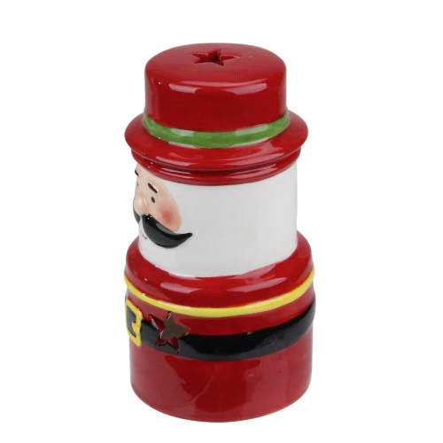 Northlight 5.5" Red Ceramic Santa Gnome Christmas Tealight Candle Holder 2 Northlight 5.5" Red Ceramic Santa Gnome Christmas Tealight Candle Holder - Image 2
