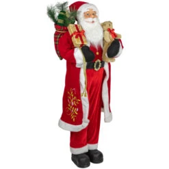 Northlight 48" Santa Claus With Teddy Bear And Gift Sack Standing Christmas Figure -Christmas Decoration Store northlight tj15760 2 10649.1680803016