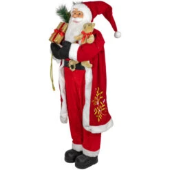 Northlight 48" Santa Claus With Teddy Bear And Gift Sack Standing Christmas Figure -Christmas Decoration Store northlight tj15760 3 04329.1680803013