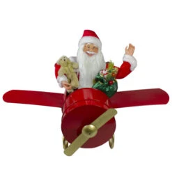 Northlight 32" Waving Santa Delivering Presents On A Plane Christmas Decoration -Christmas Decoration Store northlight tj27582 3 50866.1665610433