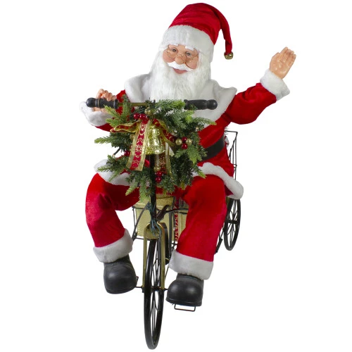 Northlight 32" Pre-Lit LED Animated And Musical Santa Claus Riding A Tricycle Christmas Figurine 4 Northlight 32" Pre-Lit LED Animated And Musical Santa Claus Riding A Tricycle Christmas Figurine - Image 4