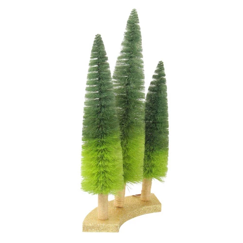 Northlight 15.75" Ombre Green Sisal Tabletop Christmas Trees 2 Northlight 15.75" Ombre Green Sisal Tabletop Christmas Trees - Image 2