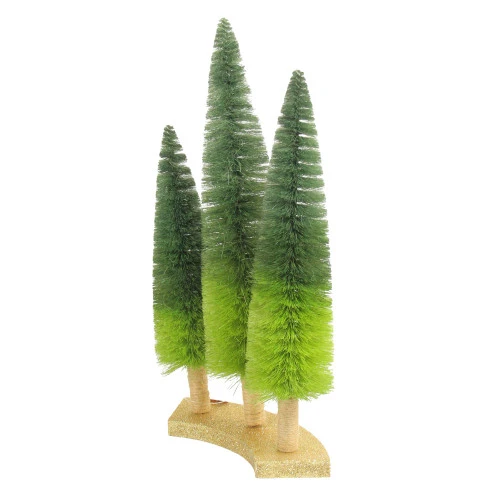 Northlight 15.75" Ombre Green Sisal Tabletop Christmas Trees 3 Northlight 15.75" Ombre Green Sisal Tabletop Christmas Trees - Image 3