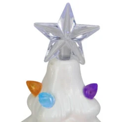 Northlight 8" LED Lighted White Ceramic Christmas Tree With Pastel Lights Table Top Decoration -Christmas Decoration Store northlight tr26288 2 45220.1588402605
