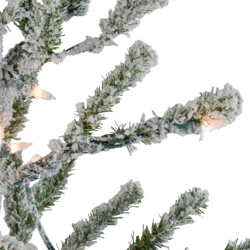 Northlight 5' Pre-Lit Medium Flocked Alpine Twig Artificial Christmas Tree - Warm White Lights 2 Northlight 5' Pre-Lit Medium Flocked Alpine Twig Artificial Christmas Tree - Warm White Lights - Image 2