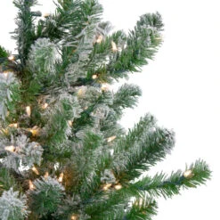 Northlight 4.5' Pre-Lit Full Flocked Natural Emerald Artificial Christmas Tree - Warm Clear Lights 8 Northlight 4.5' Pre-Lit Full Flocked Natural Emerald Artificial Christmas Tree - Warm Clear Lights -Christmas Decoration Store northlight v04016 1 99868.1588354134