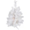 Northlight 18" Pre-Lit Medium Snow White Artificial Christmas Tree - Clear Lights